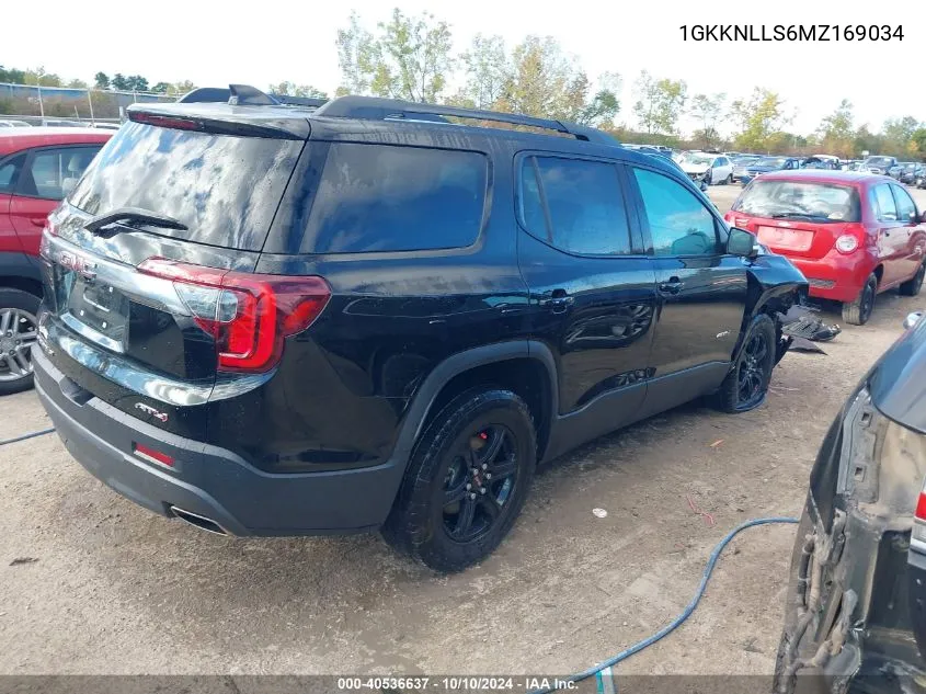 2021 GMC Acadia Awd At4 VIN: 1GKKNLLS6MZ169034 Lot: 40536637