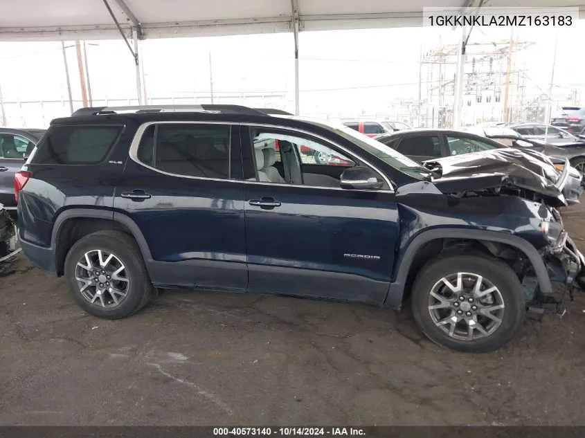 1GKKNKLA2MZ163183 2021 GMC Acadia Fwd Sle