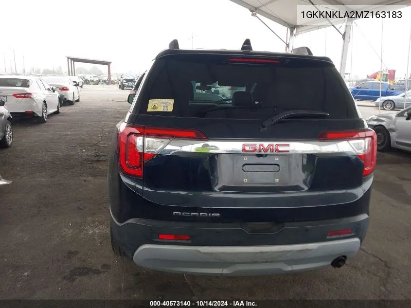 1GKKNKLA2MZ163183 2021 GMC Acadia Fwd Sle