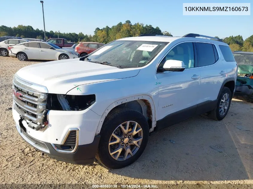 2021 GMC Acadia Slt VIN: 1GKKNMLS9MZ160673 Lot: 40583138