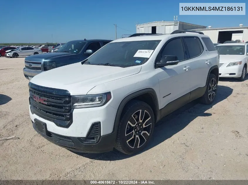 2021 GMC Acadia Fwd Slt VIN: 1GKKNMLS4MZ186131 Lot: 40615672