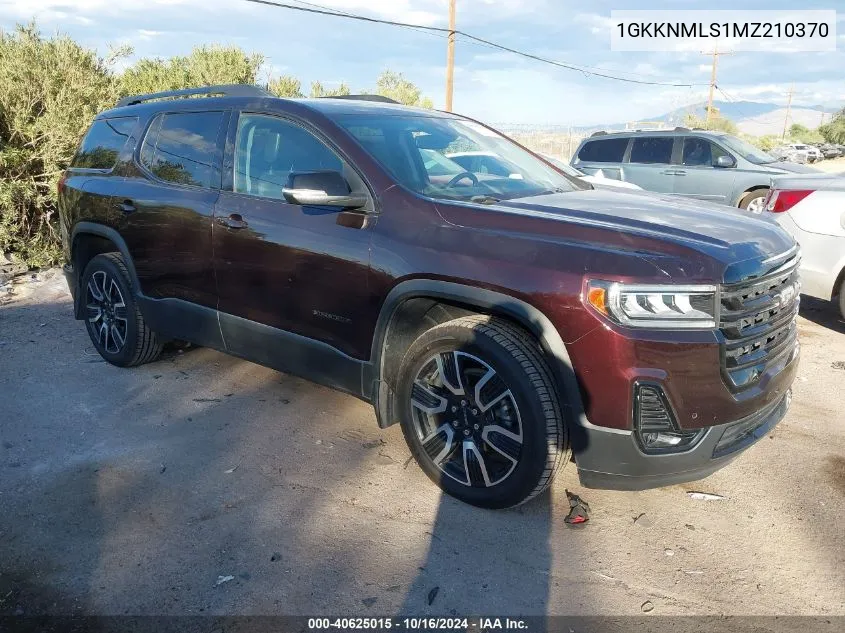 2021 GMC Acadia Fwd Slt VIN: 1GKKNMLS1MZ210370 Lot: 40625015