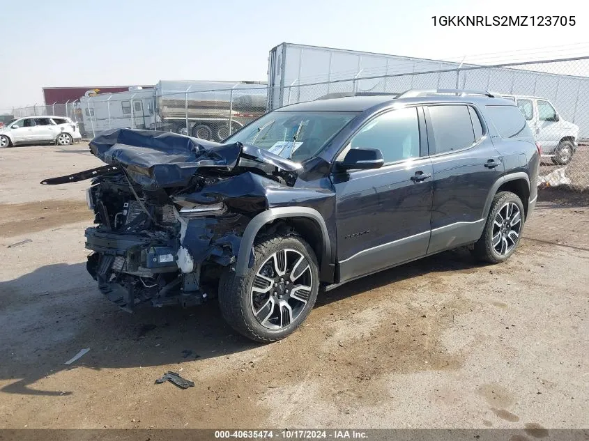 1GKKNRLS2MZ123705 2021 GMC Acadia Awd Sle