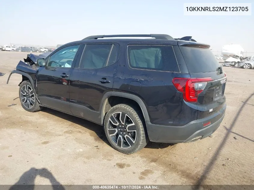 2021 GMC Acadia Awd Sle VIN: 1GKKNRLS2MZ123705 Lot: 40635474