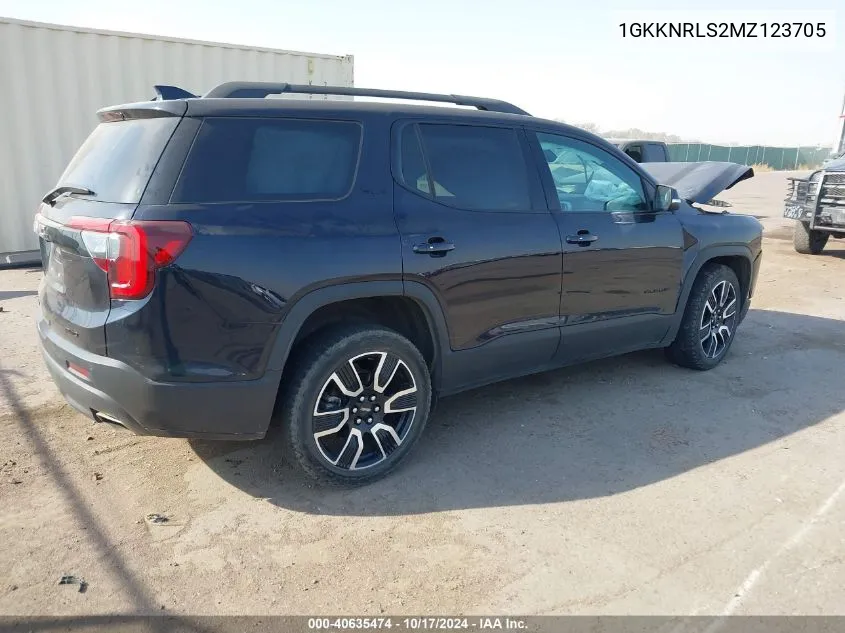 1GKKNRLS2MZ123705 2021 GMC Acadia Awd Sle