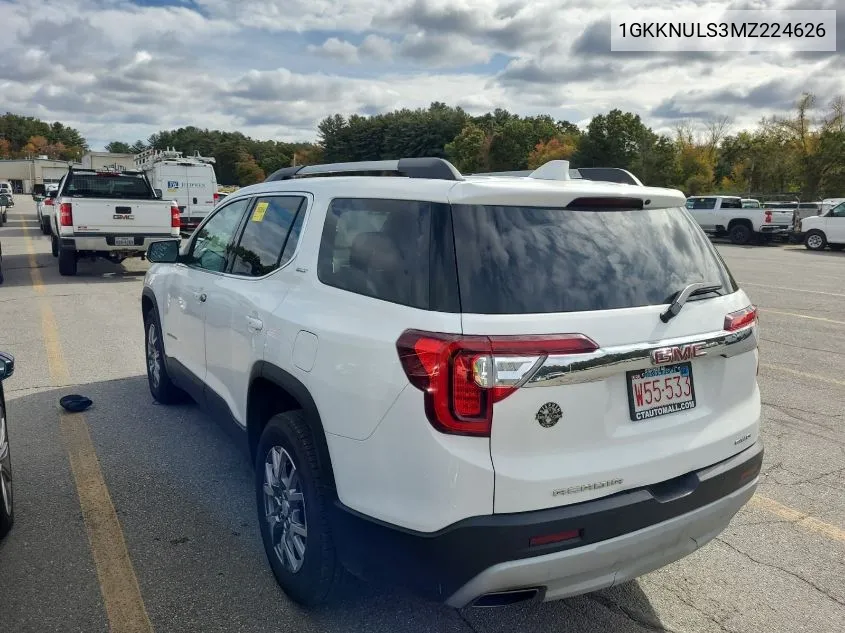 2021 GMC Acadia Slt VIN: 1GKKNULS3MZ224626 Lot: 40652481