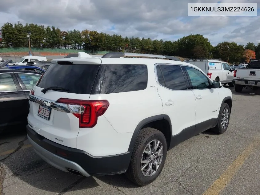 2021 GMC Acadia Slt VIN: 1GKKNULS3MZ224626 Lot: 40652481