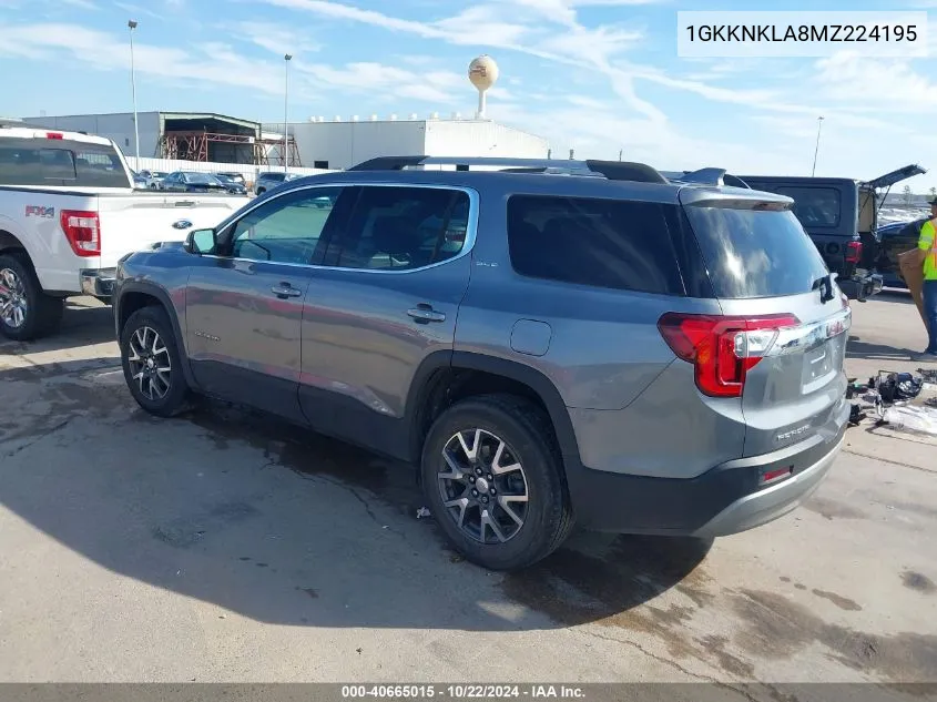 2021 GMC Acadia Fwd Sle VIN: 1GKKNKLA8MZ224195 Lot: 40665015