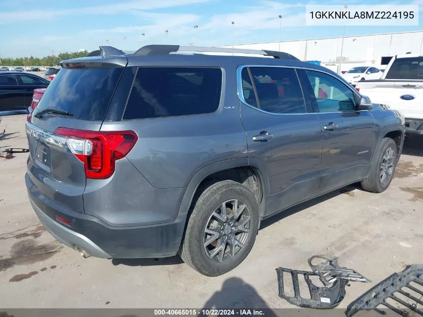 2021 GMC Acadia Fwd Sle VIN: 1GKKNKLA8MZ224195 Lot: 40665015