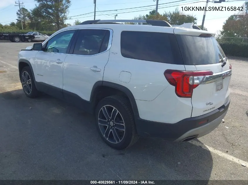 2021 GMC Acadia Fwd Slt VIN: 1GKKNMLS9MZ165842 Lot: 40829561