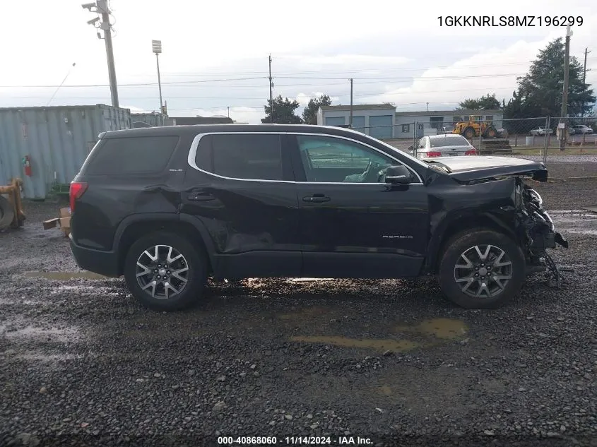 2021 GMC Acadia Awd Sle VIN: 1GKKNRLS8MZ196299 Lot: 40868060