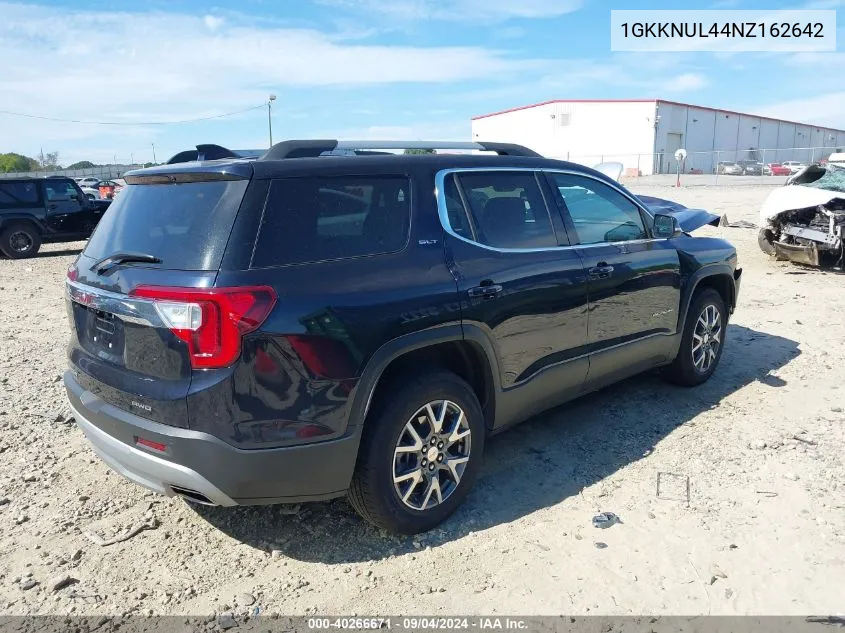 2022 GMC Acadia Awd Slt VIN: 1GKKNUL44NZ162642 Lot: 40266671