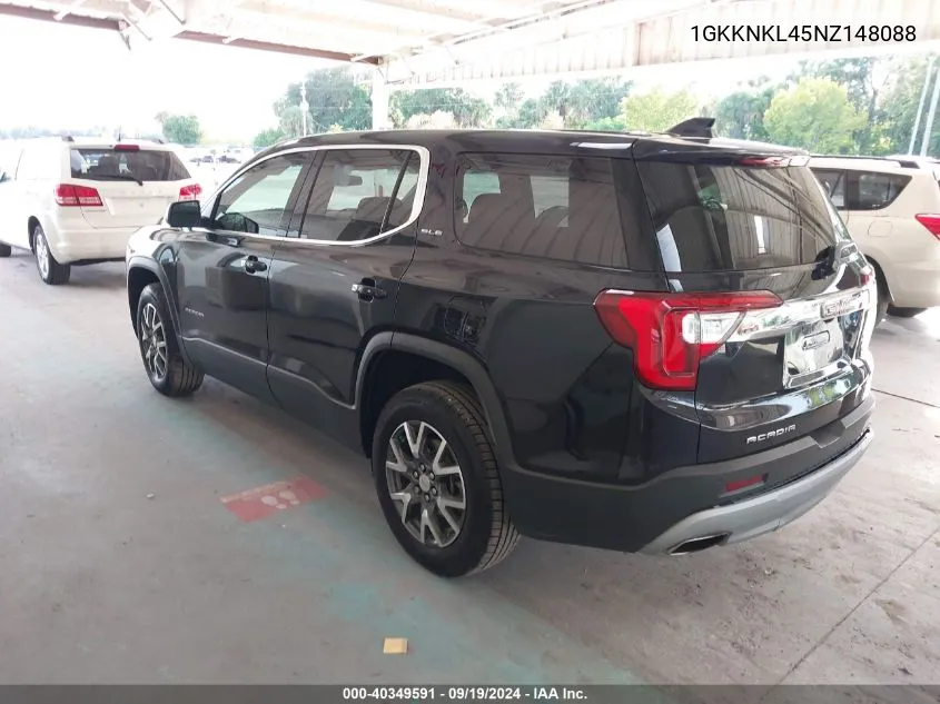 2022 GMC Acadia Fwd Sle VIN: 1GKKNKL45NZ148088 Lot: 40349591