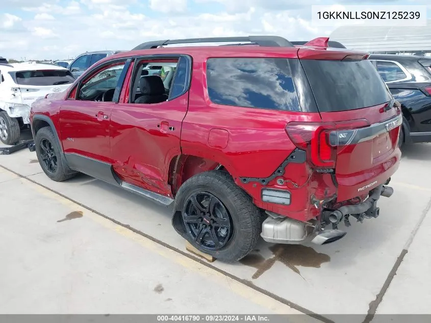 2022 GMC Acadia Awd At4 VIN: 1GKKNLLS0NZ125239 Lot: 40416790