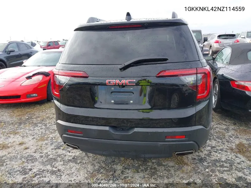 2022 GMC Acadia Sle VIN: 1GKKNKL42NZ114559 Lot: 40497266