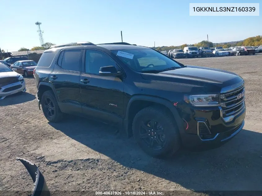 2022 GMC Acadia Awd At4 VIN: 1GKKNLLS3NZ160339 Lot: 40637926