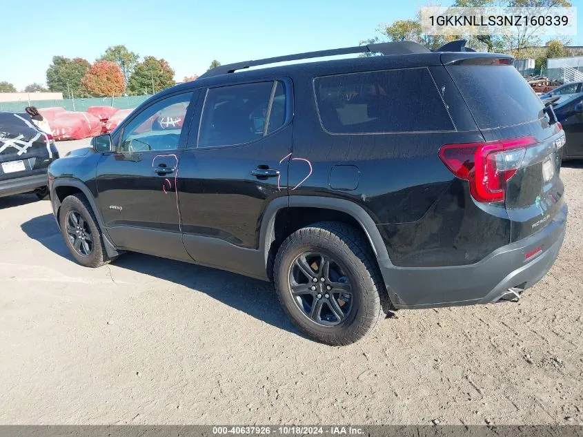 2022 GMC Acadia Awd At4 VIN: 1GKKNLLS3NZ160339 Lot: 40637926