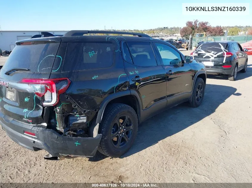 1GKKNLLS3NZ160339 2022 GMC Acadia Awd At4