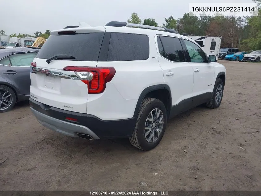 2023 GMC Acadia 4X4 VIN: 1GKKNULS6PZ231414 Lot: 12108710