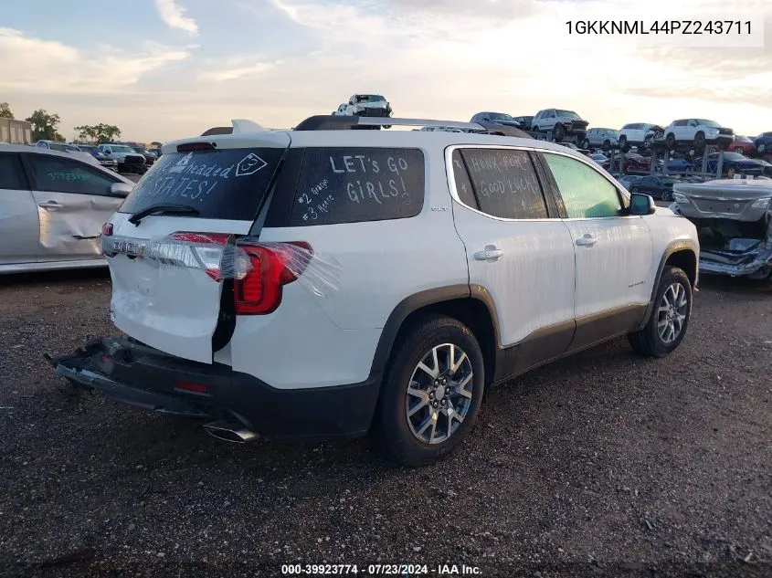 2023 GMC Acadia Fwd Slt VIN: 1GKKNML44PZ243711 Lot: 39923774