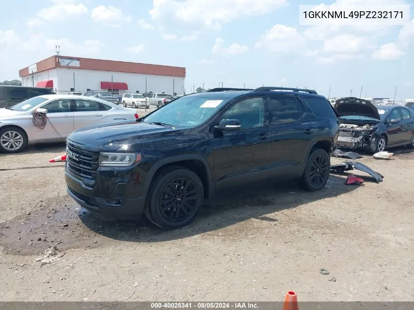 2023 GMC Acadia Fwd Slt VIN: 1GKKNML49PZ232171 Lot: 40025341