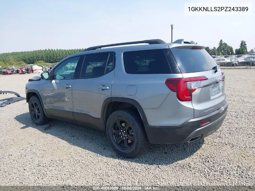 2023 GMC Acadia Awd At4 VIN: 1GKKNLLS2PZ243389 Lot: 40063989