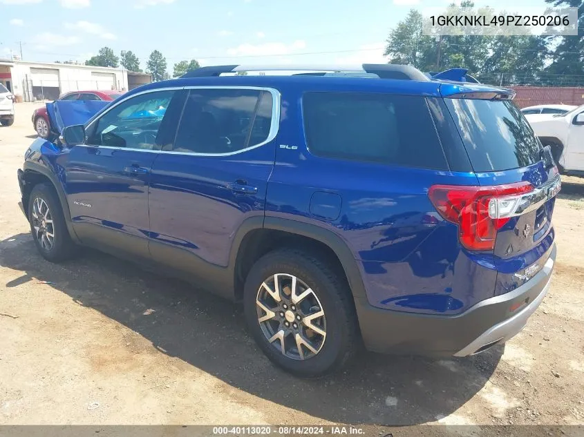 2023 GMC Acadia Fwd Sle VIN: 1GKKNKL49PZ250206 Lot: 40113020