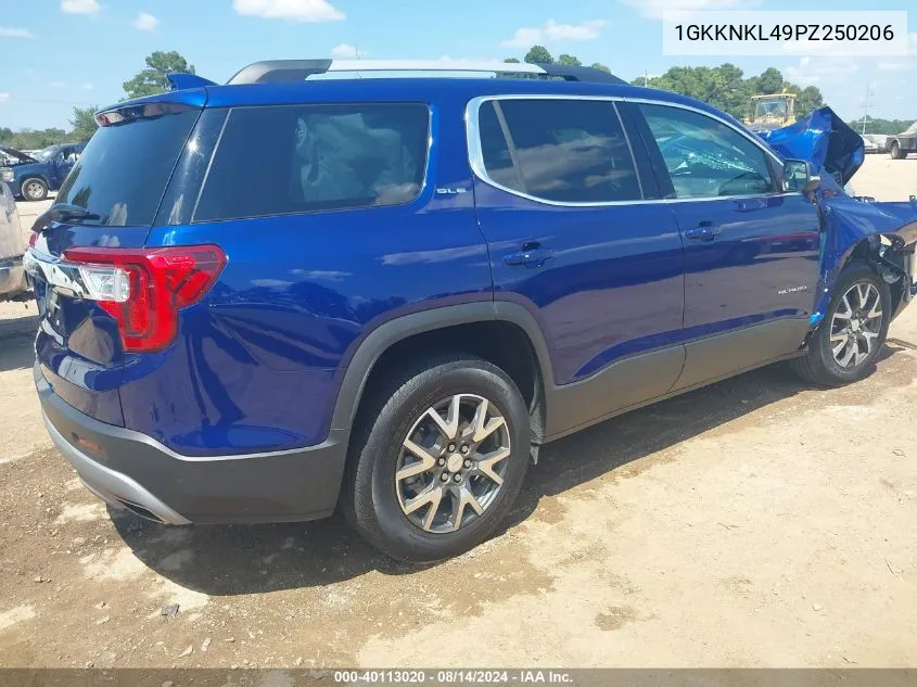 2023 GMC Acadia Fwd Sle VIN: 1GKKNKL49PZ250206 Lot: 40113020