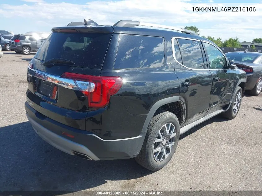 2023 GMC Acadia Fwd Slt VIN: 1GKKNML46PZ216106 Lot: 40123389