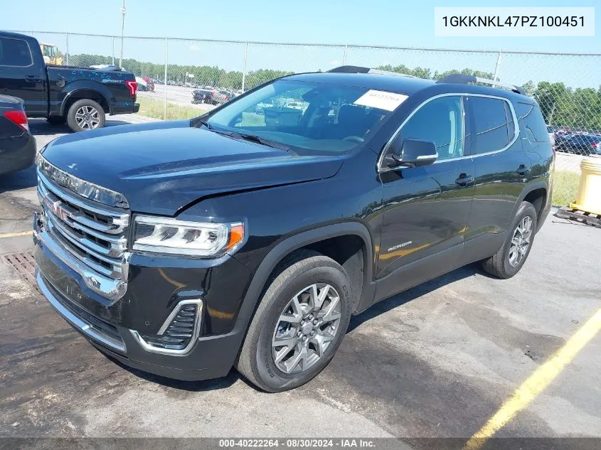 2023 GMC Acadia Fwd Sle VIN: 1GKKNKL47PZ100451 Lot: 40222264