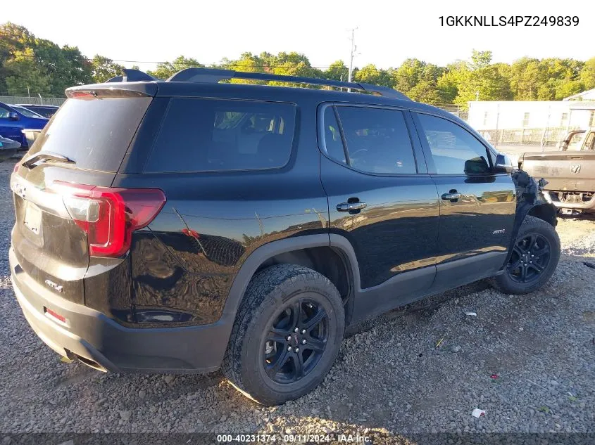 2023 GMC Acadia Awd At4 VIN: 1GKKNLLS4PZ249839 Lot: 40231374