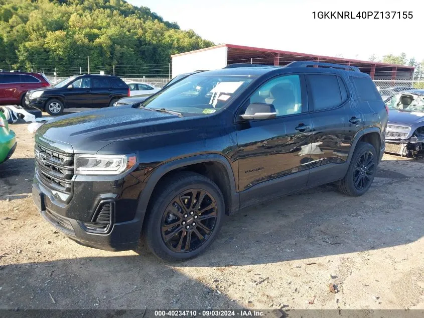 2023 GMC Acadia Awd Sle VIN: 1GKKNRL40PZ137155 Lot: 40234710