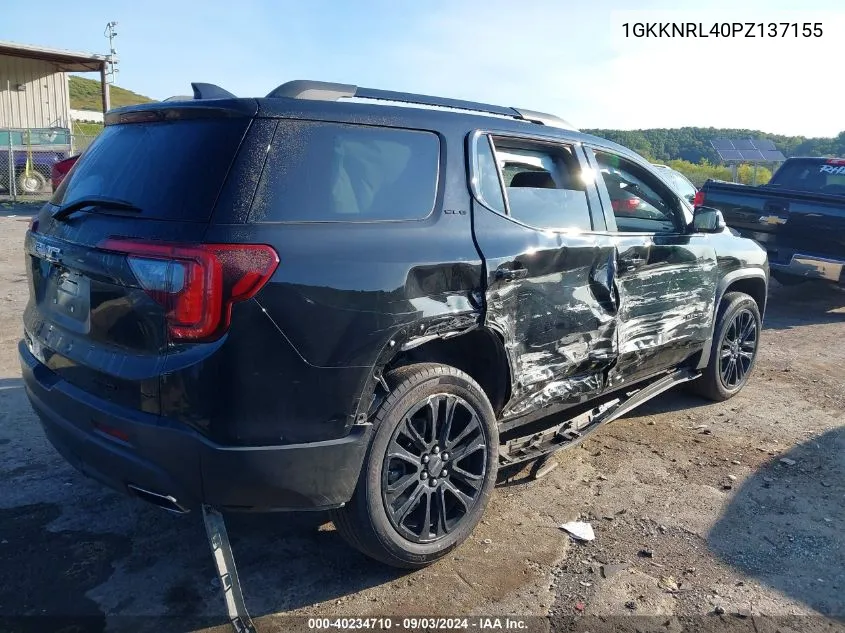 2023 GMC Acadia Awd Sle VIN: 1GKKNRL40PZ137155 Lot: 40234710