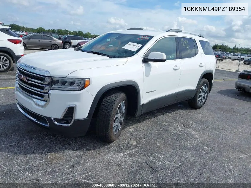 2023 GMC Acadia Slt VIN: 1GKKNML49PZ189354 Lot: 40330605