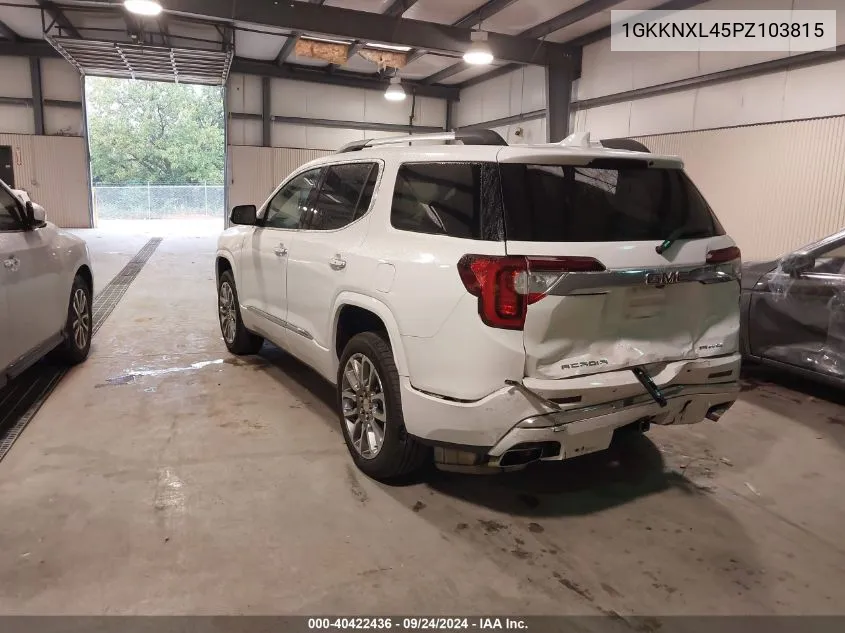 2023 GMC Acadia Awd Denali VIN: 1GKKNXL45PZ103815 Lot: 40422436