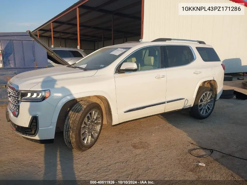 2023 GMC Acadia Fwd Denali VIN: 1GKKNPL43PZ171286 Lot: 40511926