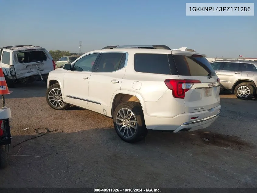 2023 GMC Acadia Fwd Denali VIN: 1GKKNPL43PZ171286 Lot: 40511926