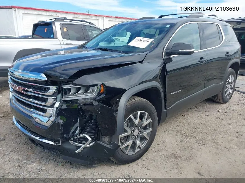 2023 GMC Acadia Fwd Sle VIN: 1GKKNKL40PZ103630 Lot: 40563529