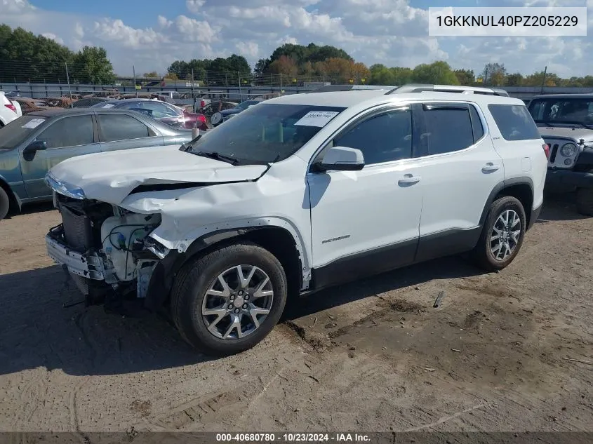 2023 GMC Acadia Awd Slt VIN: 1GKKNUL40PZ205229 Lot: 40680780