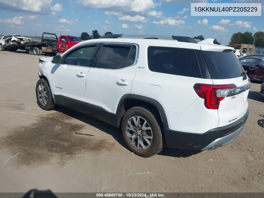 2023 GMC Acadia Awd Slt VIN: 1GKKNUL40PZ205229 Lot: 40680780