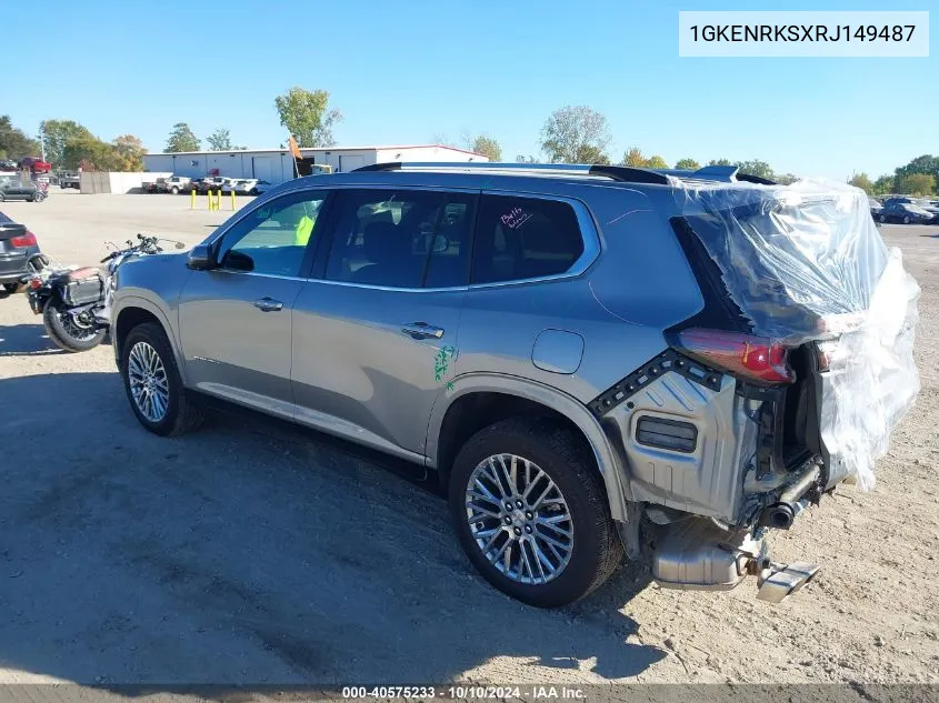 2024 GMC Acadia Awd Denali VIN: 1GKENRKSXRJ149487 Lot: 40575233