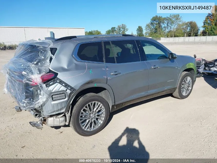 2024 GMC Acadia Awd Denali VIN: 1GKENRKSXRJ149487 Lot: 40575233