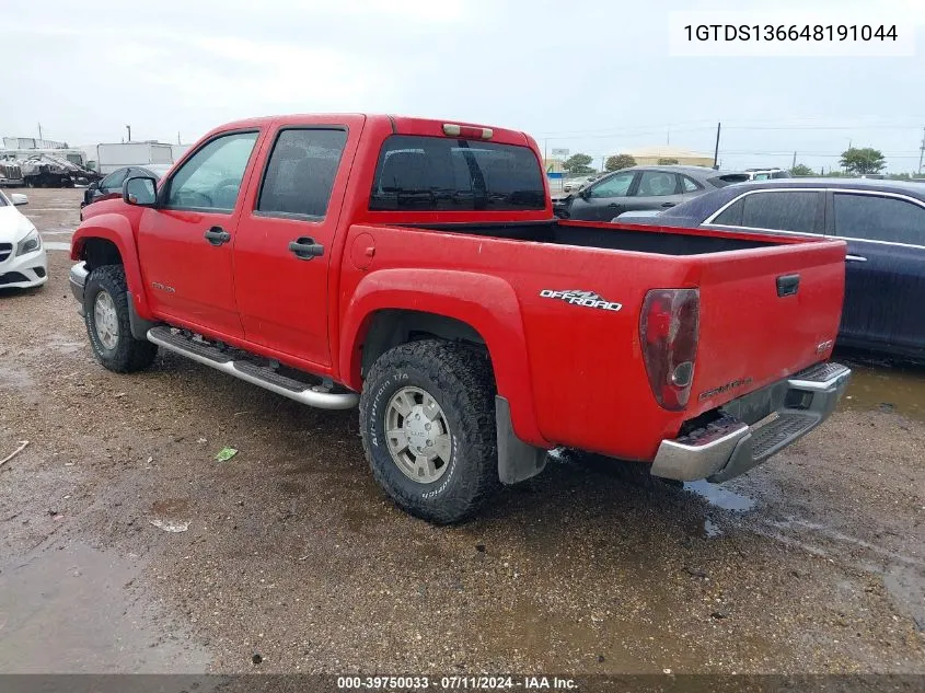 2004 GMC Canyon Sle VIN: 1GTDS136648191044 Lot: 39750033