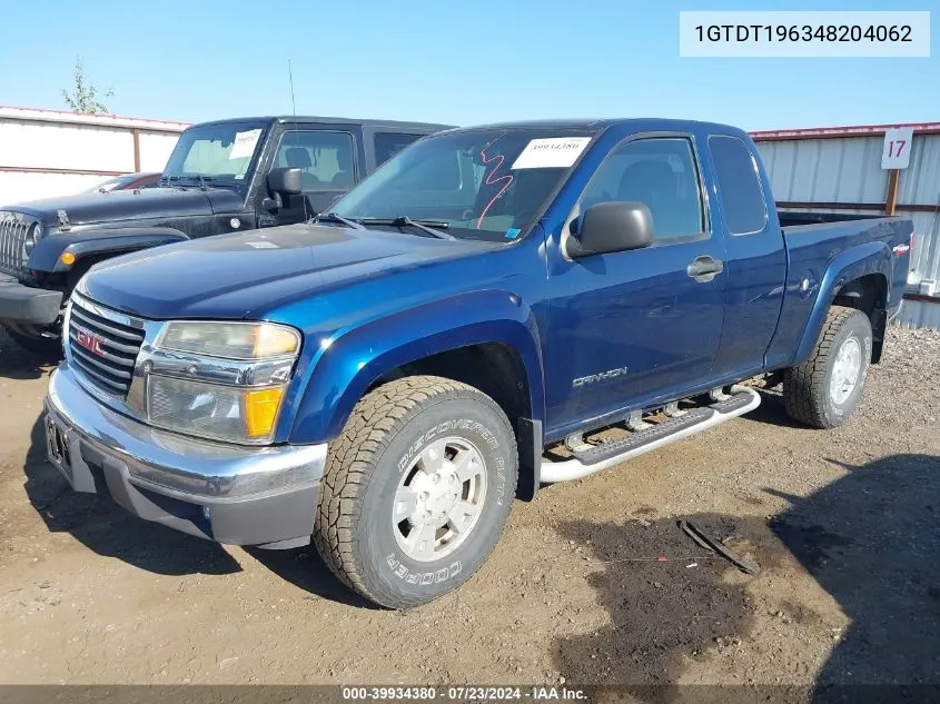 1GTDT196348204062 2004 GMC Canyon Sle