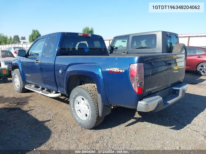 2004 GMC Canyon Sle VIN: 1GTDT196348204062 Lot: 39934380