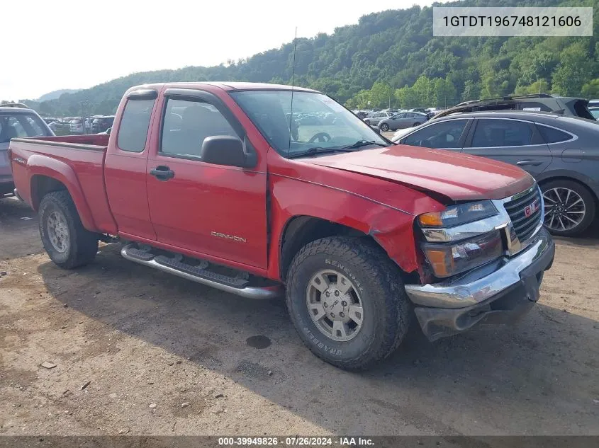 2004 GMC Canyon Sle VIN: 1GTDT196748121606 Lot: 39949826