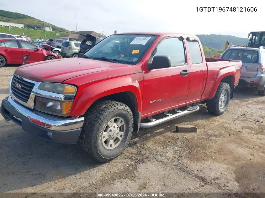 2004 GMC Canyon Sle VIN: 1GTDT196748121606 Lot: 39949826