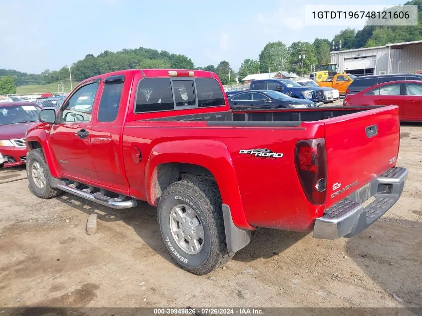 2004 GMC Canyon Sle VIN: 1GTDT196748121606 Lot: 39949826