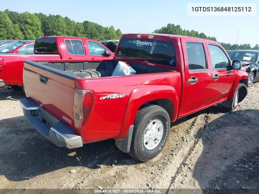 2004 GMC Canyon Sle VIN: 1GTDS136848125112 Lot: 40187627