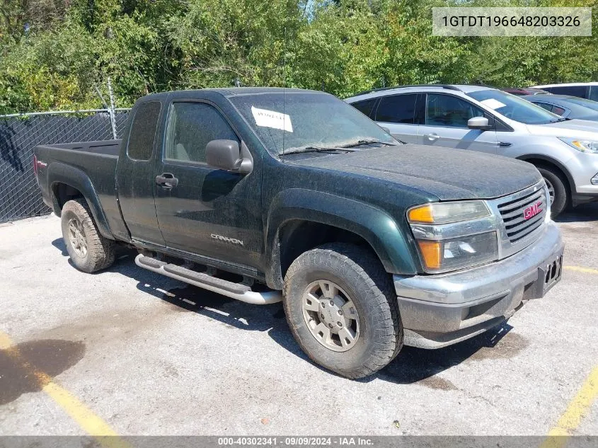 2004 GMC Canyon Sle VIN: 1GTDT196648203326 Lot: 40302341